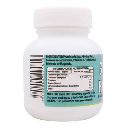 Vitamina B2 Riboflavina 100 Mg 30 Cap - Imagen 3