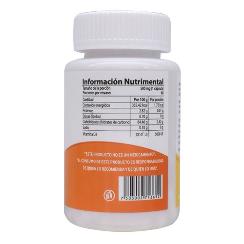 Vitamina D 5000 U 60 Cap - Imagen 2