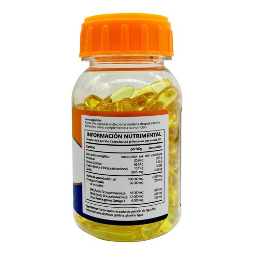 Omega 3 Aceite De Pescado 100 Caps - Imagen 3