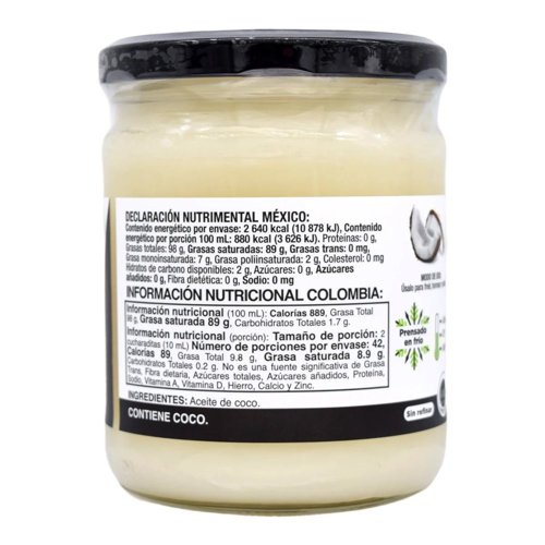 Aceite De Coco Sin Olor Y Sin Sabor - Imagen 2