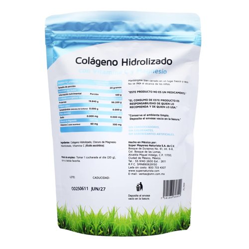 Colageno Hidrolizado Puro Con Vitamina C Y Magnesio 300 G - Imagen 2
