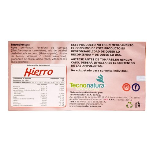 Hierro Amp 10 Ml - Imagen 2
