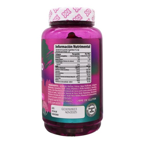 Gomitas Colageno Biotina Acido Hialurónico Con Queratina Y Resveratrol - Imagen 3