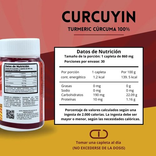 Grageas Curcuyin Nutrition 30 Pza - Imagen 2