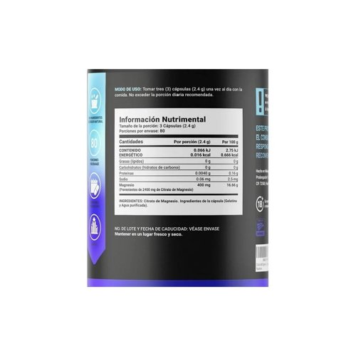 Citrato De Magnesio 240 Cap - Imagen 2