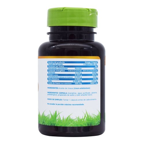 Omega 3 Vegetal/aceite De Linaza 180 Cap - Imagen 3