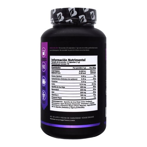 Resveratrol 180 Cap - Imagen 2