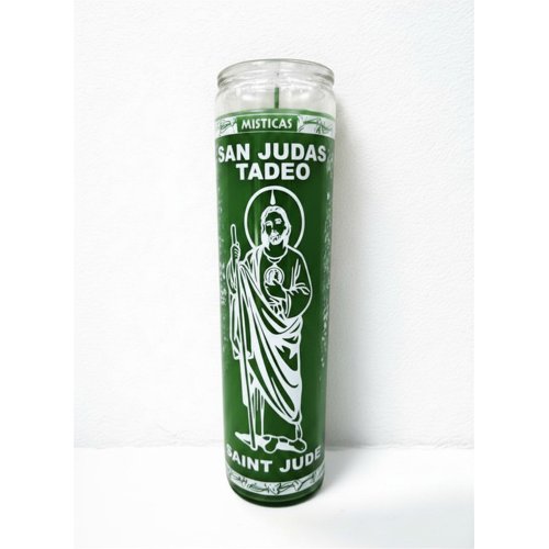 Veladora Parafina San Judas Mistica Verde 1 Pza