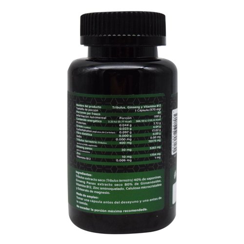 Tribulus Ginseng Y Vitamina B12 60 Cap - Imagen 2