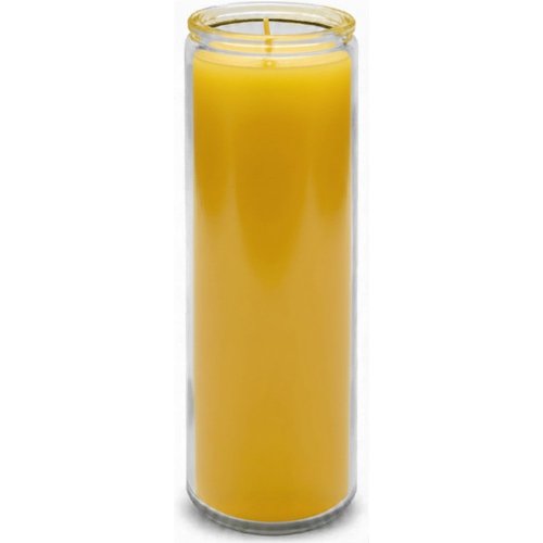 Veladora Parafina Lisa Mistica Amarilla 1 Pza