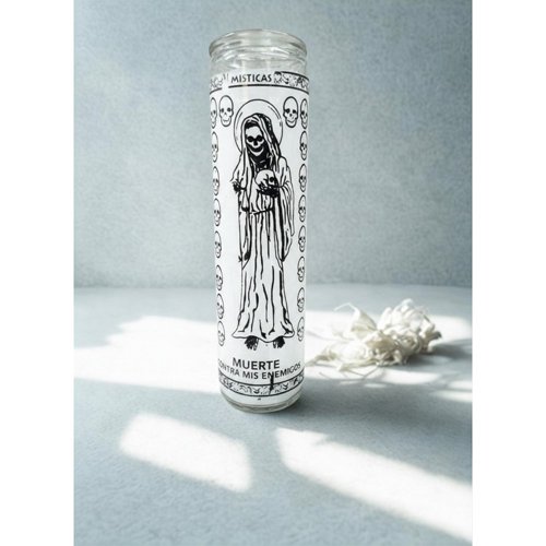 Veladora Parafina Santa Muerte Mistica Blanca 1 Pza